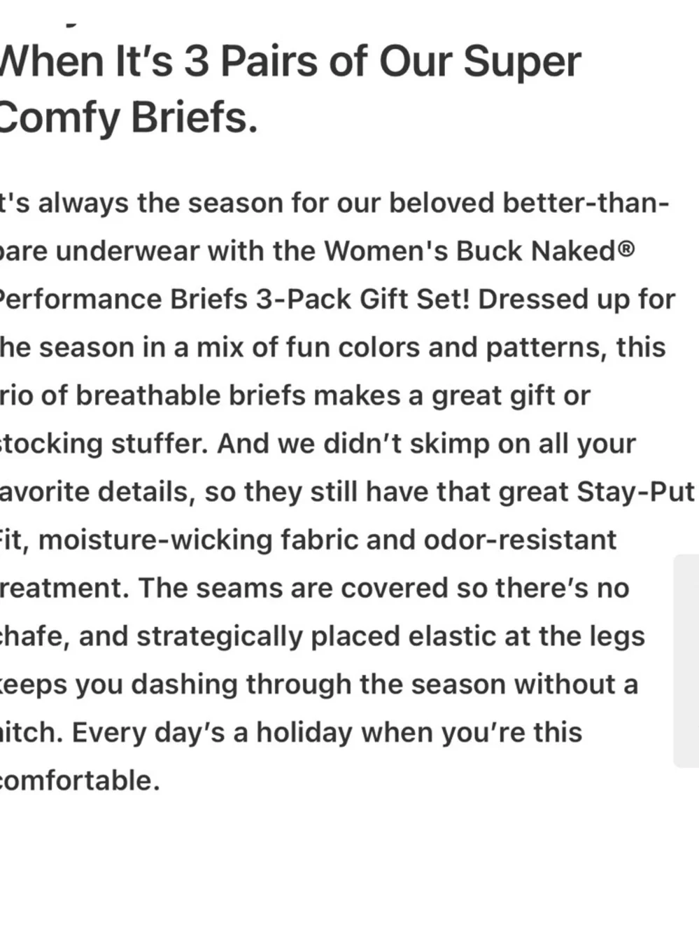 Duluth Trading Co Women's Buck Naked Underwear 3-Pack poppies medium - Picture 6 of 7